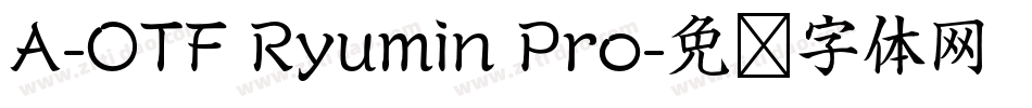 A-OTF Ryumin Pro字体转换